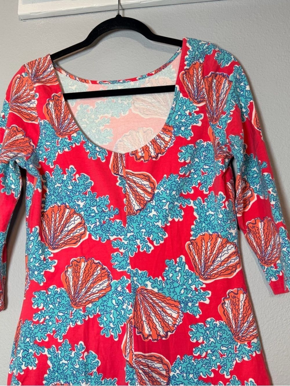 Lilly Pulitzer Topanga Dress Watermelon Coralina Medium Scoopback Cotton Blend - Picture 10 of 12